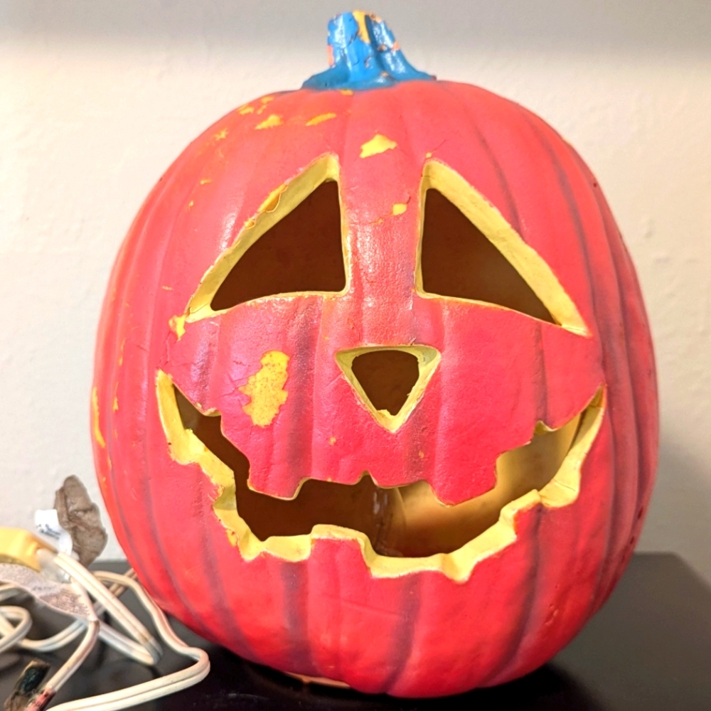 Vintage 1995 Trendmasters Jack-o-lantern Pumpkin Halloween Decoration